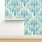 Art Deco Floral Botanical Wisteria Cottagecore Garden Vine Leaves Vintage Flowers Hand Drawn Custom Removable Wallpaper by Spoonflower Peel & Stick Wallpaper 2FT Wide
